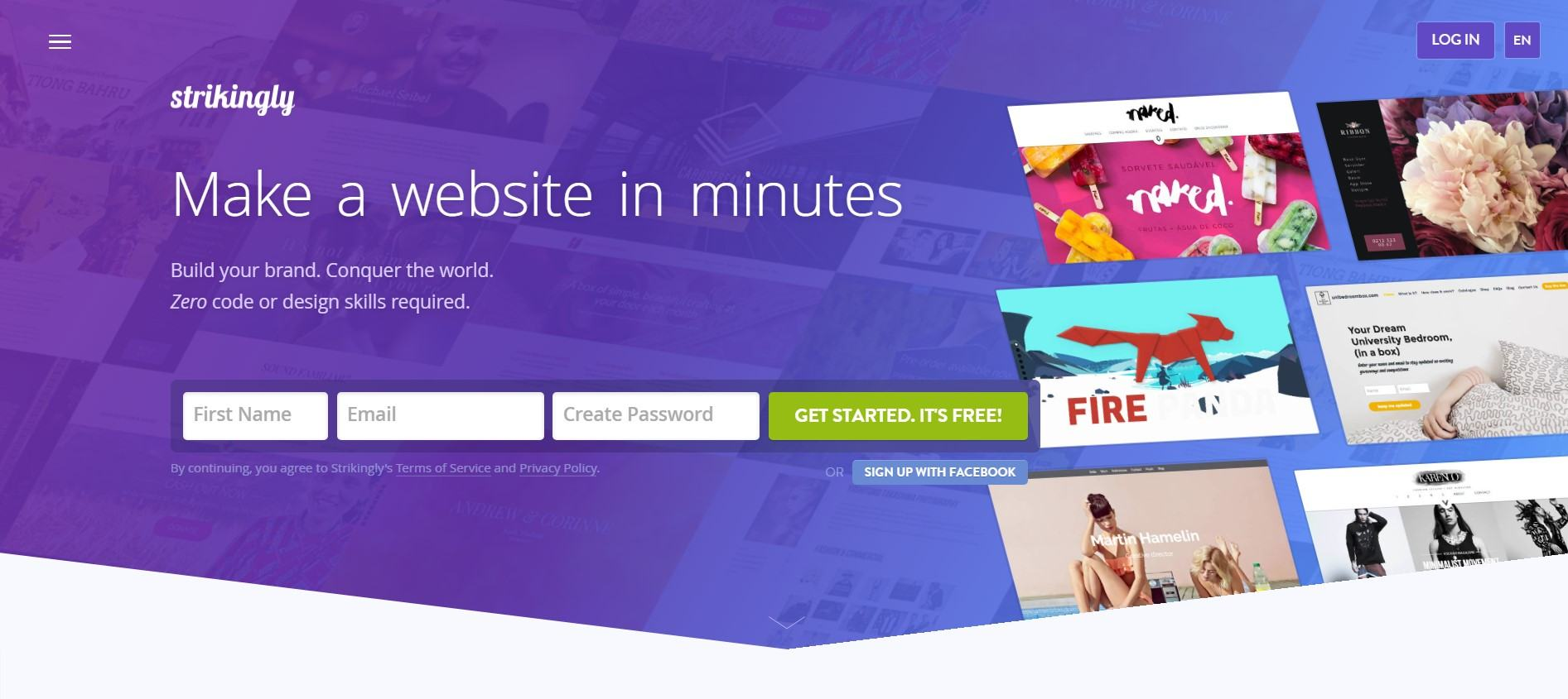 Strikingly Home Page Strikingly Home Page